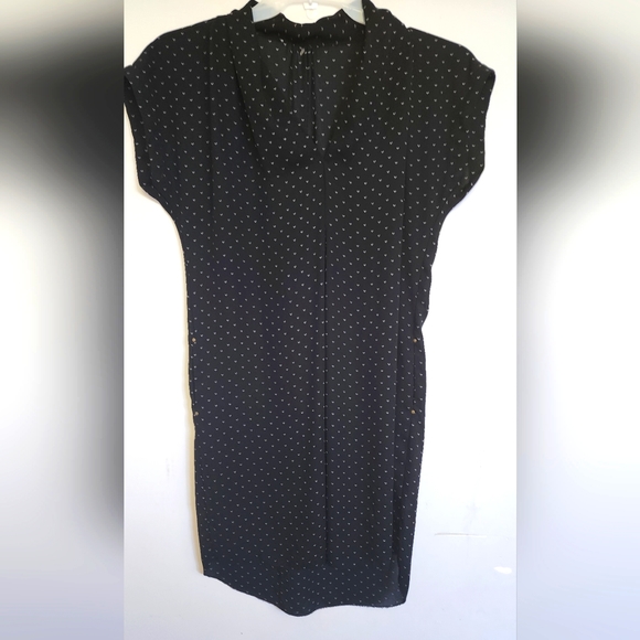 Black Silk Pencil Cut dress - Picture 1 of 2